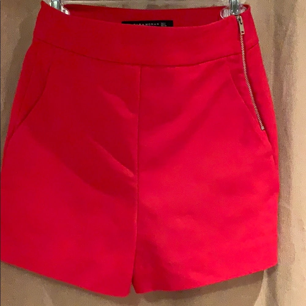 Zara Red Dress Shorts